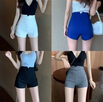 Korean version of stretch A wide leg shorts womens high waist casual pants slim body slim hot pants 2021 new hot pants tide