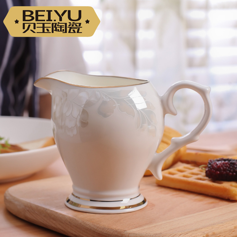 BeiYu ceramic milk jug of ipads China milk cup coffee small milk cup European milk as cans of milk juice of household bucket cylinder to offer them a cup of honey