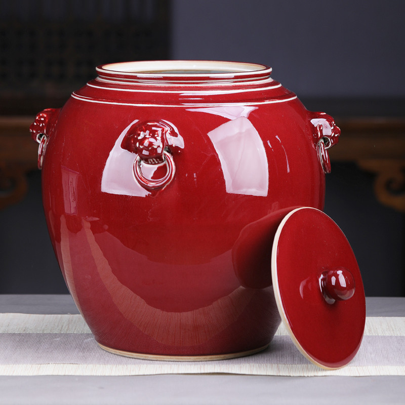 Ruby red in ceramic tea pot large collection of pu 'er tea cake big pot receive large tea urn and POTS