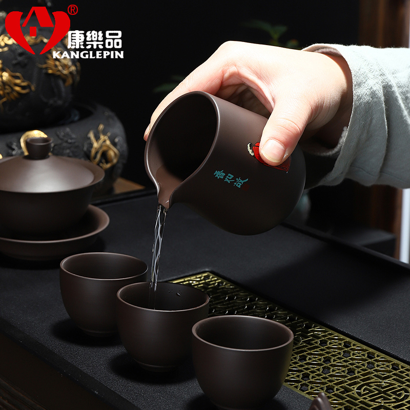 Recreational taste tea cup gift box lid bowl suit violet arenaceous kung fu tea set suit contracted household ceramics