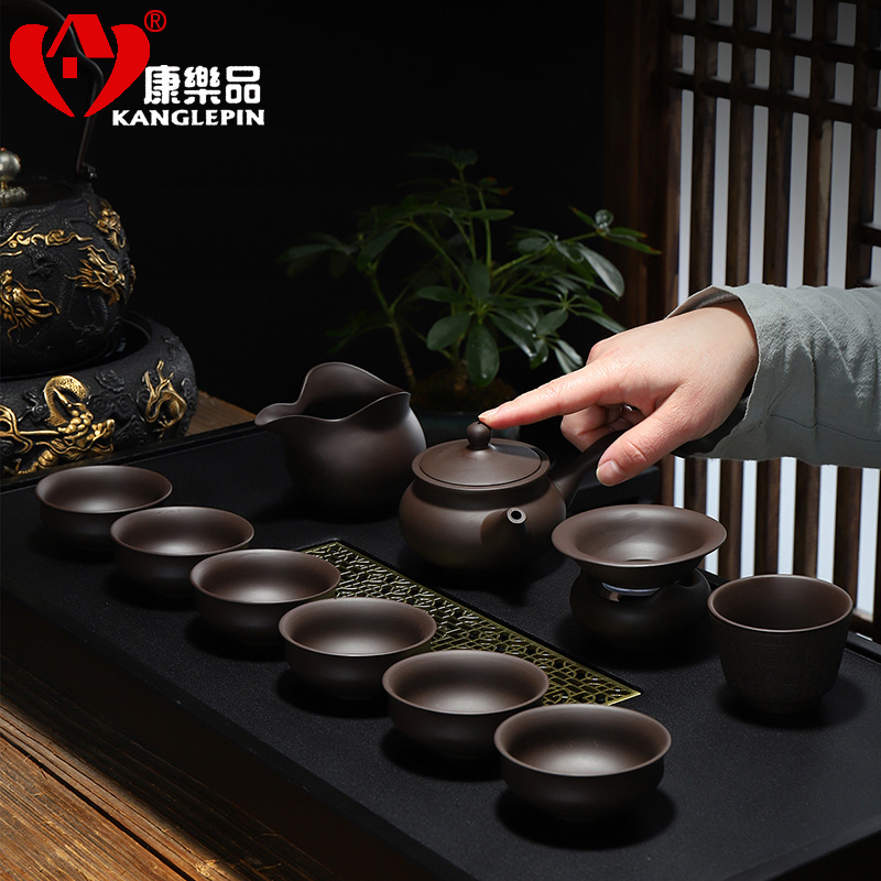 Recreational product violet arenaceous kung fu tea set the home office of a complete set of ceramic tea set yixing purple sand teapot teacup