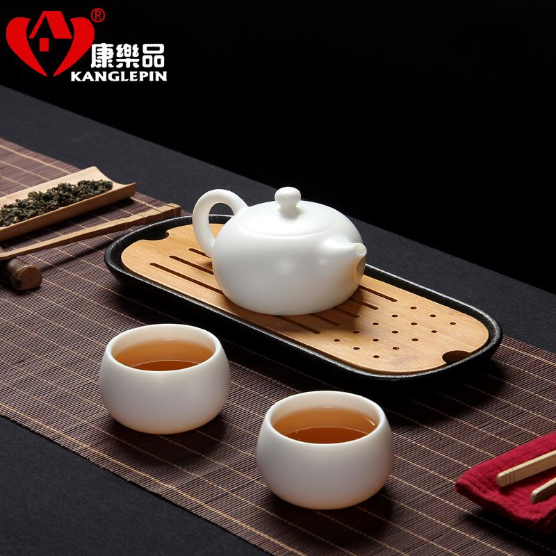 Recreational product dehua porcelain tea set jade ceramic cups kung fu tea master sample tea cup egg cup white porcelain tea set