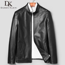 DK leather man real leather sheepskin Haining business leisure jacket short-lived spring autumn thin-length middle-aged leather jacket