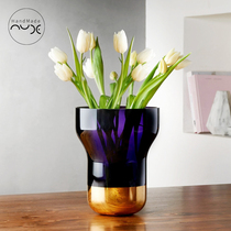 NUDE imported crystal glass transparent European Vase ornaments living room flower arrangement creative minimalist flower water culture decoration