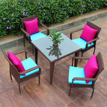 Casual Outdoor Furniture Garden Patio Outdoor Living-room Vines TEA TABLE BALCONY TABLE AND CHAIRS COMBINED RATTAN BENCHES THREE-FIVE PIECES