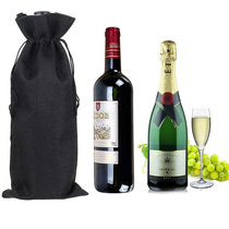 Wine Bottle Bags linen red wine bag imitation linen wine bottle set wine blind bag gift bag