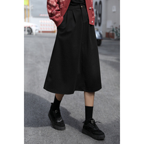 You Alley black skirt winter women 2021 new long high waist elastic slim hairy long skirt
