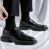 Casual Leather Shoes Men Business Positive Clothing Ingléen Men Black Mens Black Worthy Suits Burlock Sculptures Groom Wedding Shoes