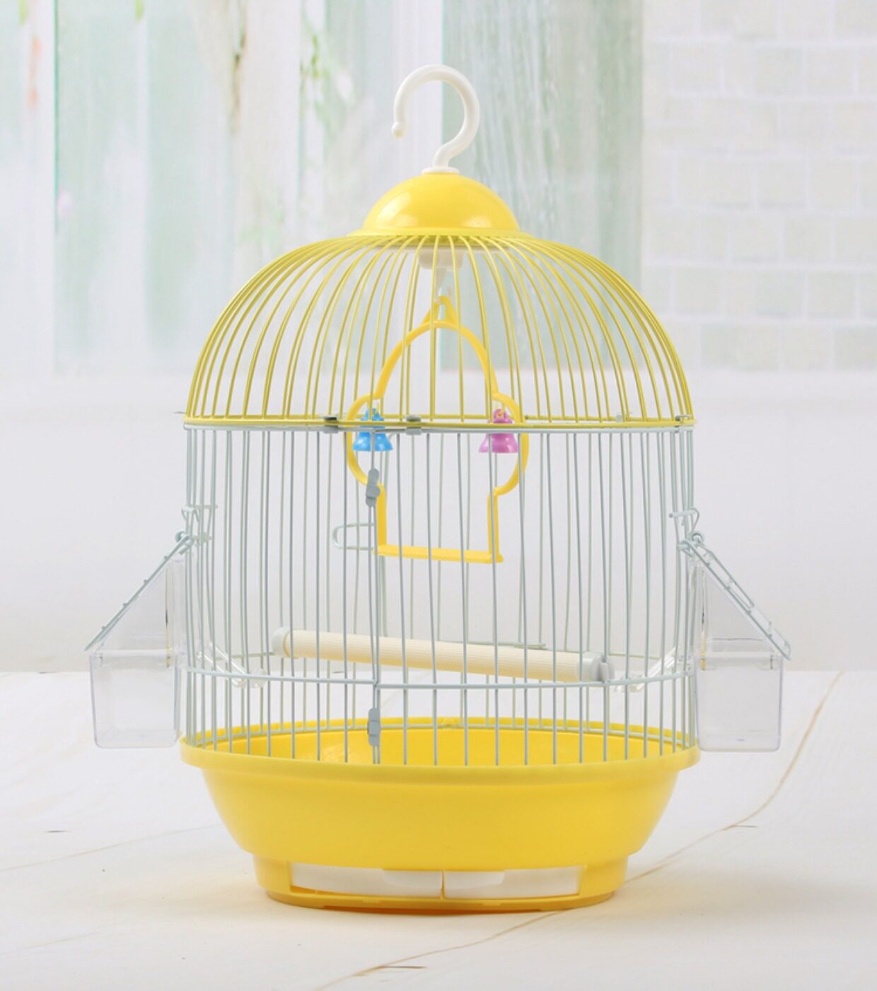 小号金属铁丝小型鸟笼子文鸟珍珠鸟鹦鹉相思铁艺通用鸟笼外带包邮_双