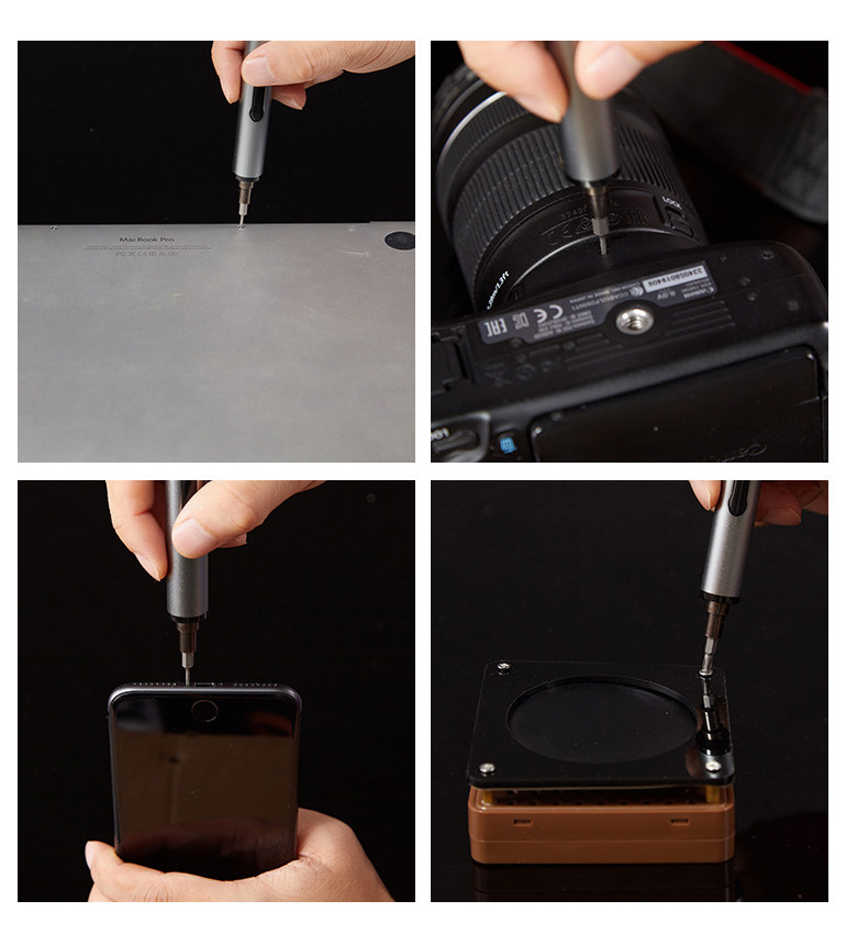 精修电动螺丝刀充电式小型套装迷你手机拆机维修工具一字十字三角