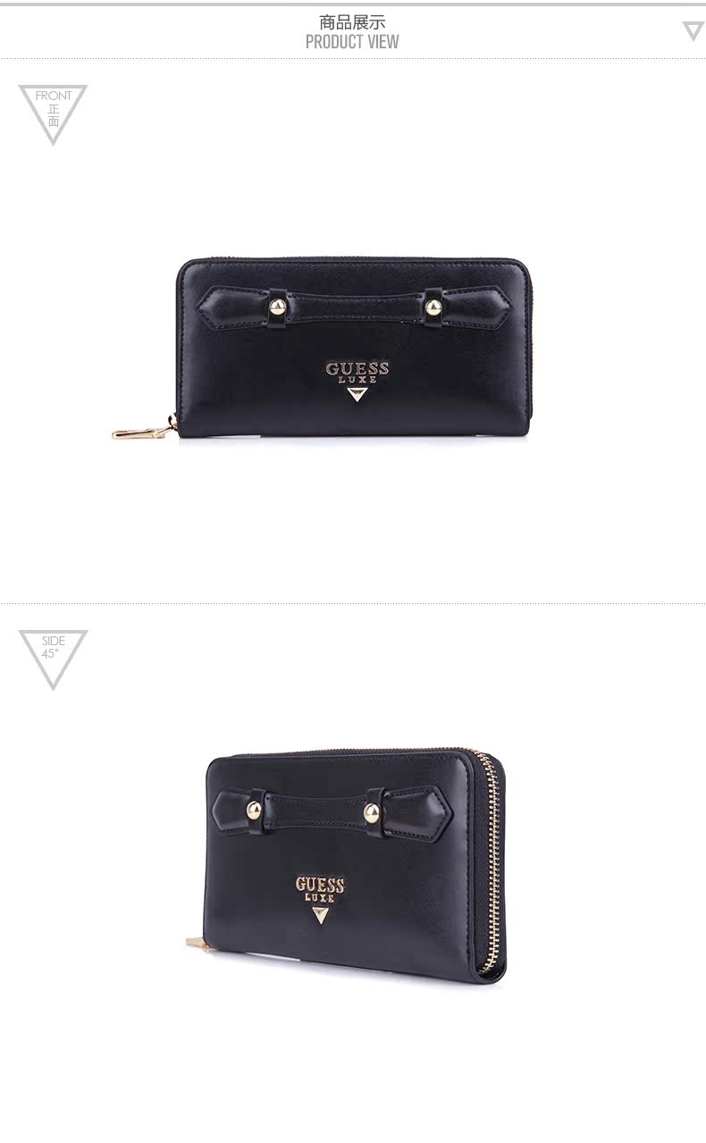 miumiu錢包無logo GUESS 女式拼接釘珠金屬LOGO飾長款錢包-SWLEILL6446 miumiu包logo