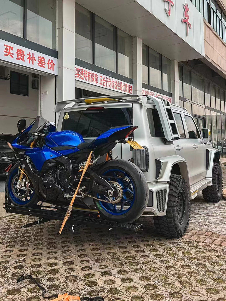 Тягово 汽车后挂机车背车架越野机车后挂架踏板轻蜂幼兽后挂机车架 OTHER