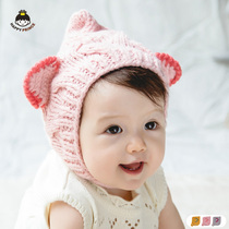 Baby autumn and winter hat 0-6-12 months men and women childrens pullover hat Newborn thick wool hat Baby hat autumn and winter