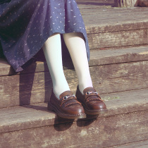 Catch up on the old spring and autumn British tassel small leather shoes Student round-headed flat-bottomed college style JK uniform shoes lazy loafers