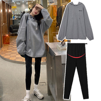 Pregnant women in autumn clothing fashion models 2021 autumn 1st autumn winter qi dress dress top female guard clothing