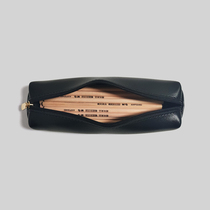 2022 new minimalist make-up brushed black cortical elementary school children boys and girls fine art lead containing large capacity pen bag