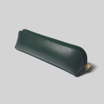 Brief Triangle Retro Great Capacity Makeup Pen Pu Cortex Pencil Case Male Girl Student Buns Family Pen Bag