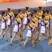 Professional cheerleading game suit Student female suit Jazz La La exercise clothing Fitness exercise performance suit adult 0994