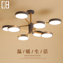 Nordic chandelier macaron living room lamp simple modern bedroom dining room lamp warm solid wood room lamp 2019 New