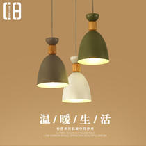 Nordic restaurant Chandelier Creative Personality three-head loft dining room bar lamp modern simple macarons led lamps