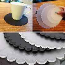 Creative coaster round soft glue anti-hot bowl mat tea cup mat simple European insulation mat non-slip table mat Hotel