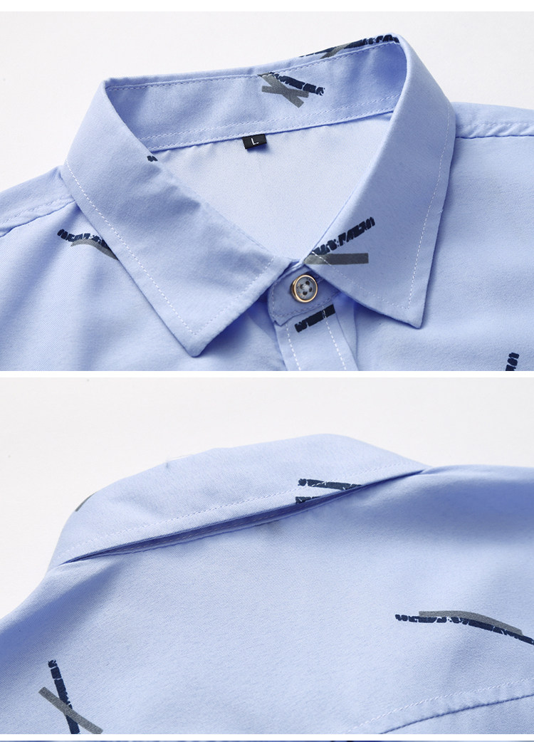 5012 新款男士大码印花短袖衬衫p32