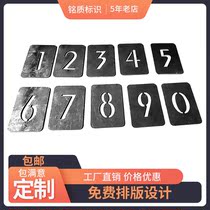 Stainless Steel Brand Hollowed-out Spray Painted Template Hollowed-out Glyph Engraved Glyph Plates