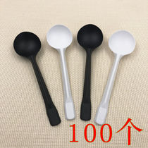 Disposable Spoon Plastic Thickened Large Head Spoon Takeaway Meal Spoon Soup Spoon Porridge Spoon Sweet frosted spoonful golden tortoise spoon