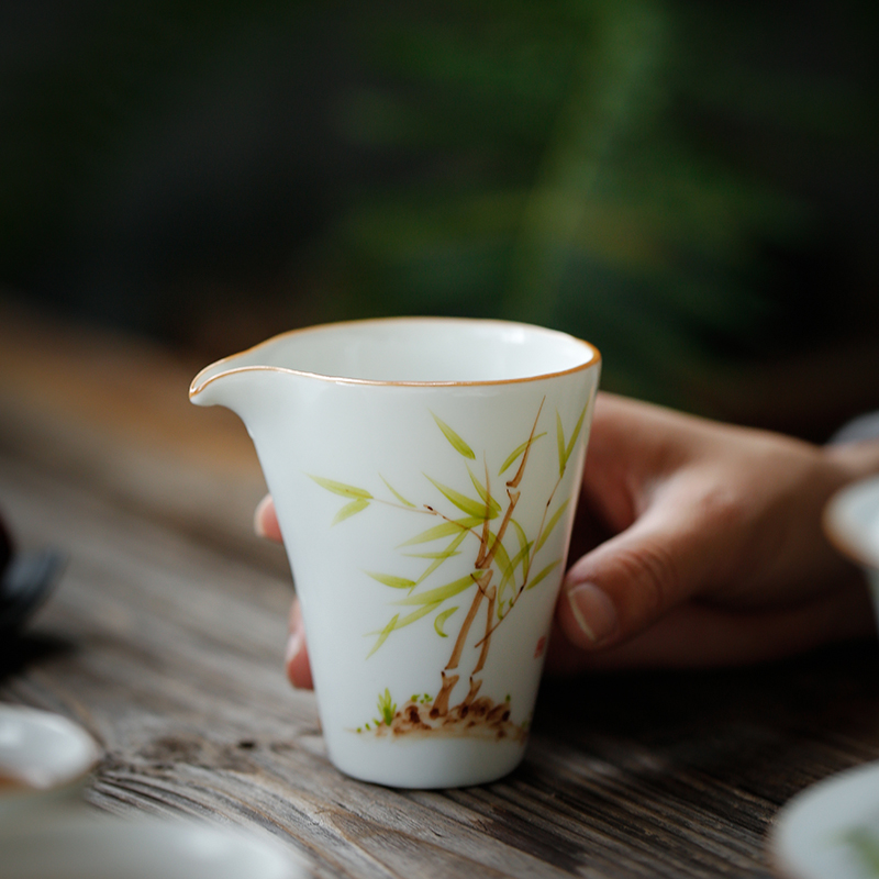 Su household ceramic fair hand draw together a cup of tea sea fair keller cup tea tea accessories hand - made points