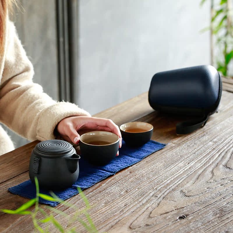 The Sioux ceramic cup to crack a portable coarse pottery pot two hand grasp pot of tea teapot teacup Japanese ceramics