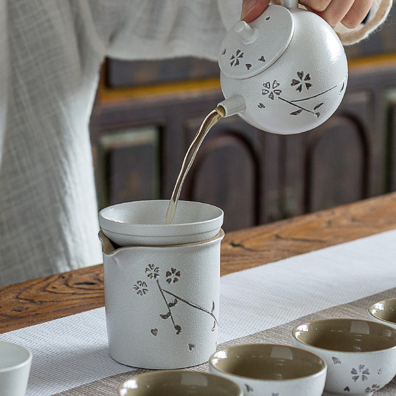 Su Japanese crude TaoMiao silver) ceramic filter about tea net kung fu tea accessories