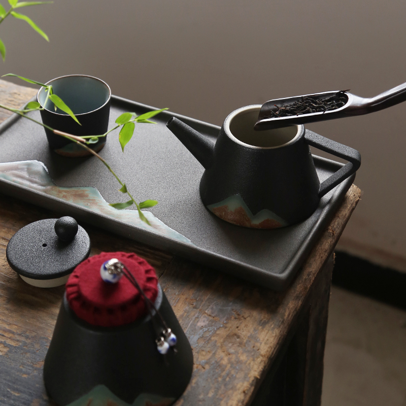 Su ceramic Japanese coarse pottery tea sets household kung fu tea set small home office of a complete set of gift set