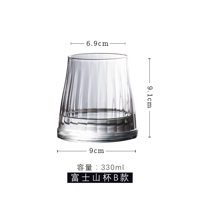 high-value glass water cup home juice cup creative net red cold drink drink cup japanese whiskey glass