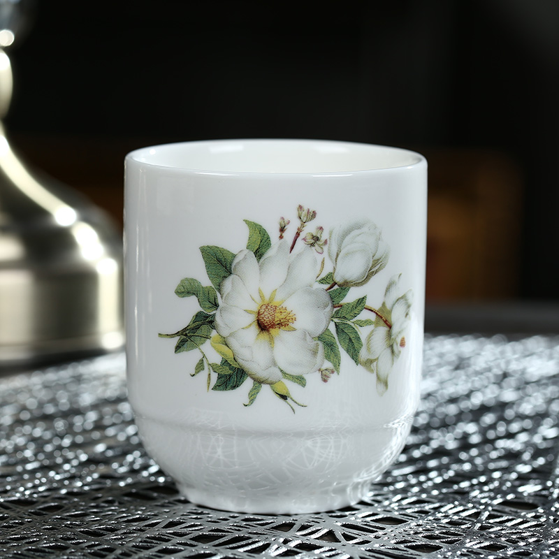 Jingdezhen ceramic cups water straight cup personal cup straight cup small gargle cup with a cup of cold water