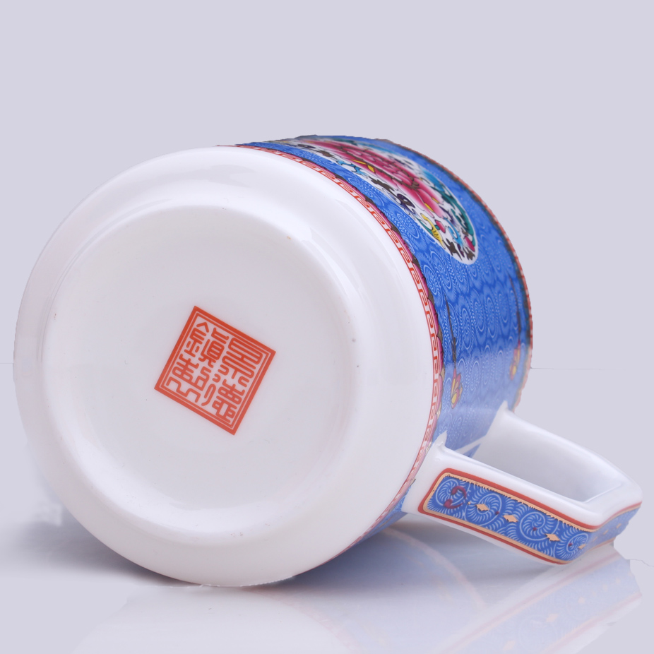 Hold the office glass ceramic cups with cover ceramic cup gift cup tea cups porcelain cup large meeting