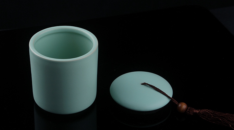 Your YaoGuan day cyan porcelain tea pot seal storage tank ceramic pot tea bottle ceramic POTS