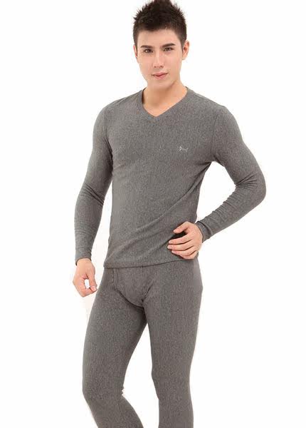 猫人保暖内衣男士羊毛绒加绒加厚套装专柜正品 原499元特159包邮