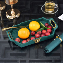 European-style modern creative fruit plate Fruit plate tea plate Teacup tray household living room coffee table personality fashion small exquisite