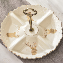 Modern living room candy melon seed plate split dried fruit plate snack plate everyone uses creative European ceramic creative coffee table