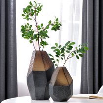 Modern glass creative bottle vase ornaments large living room flower arrangement household dried flower arrangement home decorations