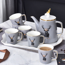 Living room teapot water Cup Cup Cup cup tea cup set household ceramic water set Nordic tea cup set set