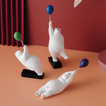 Home accessories desktop ornaments decoration office modern cute bear TV cabinet decoration creative new room gift