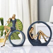 Modern home decoration ornaments Creative personality decorations Trinkets Interior decoration characters Bedroom study bookcase