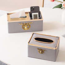 Living room coffee table high-end tissue box light luxury high-end bedroom storage remote control multi-function drawing box ornaments
