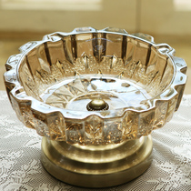 Household European ashtray glass crystal ashtray coffee table living room decoration modern creative personality multifunctional large