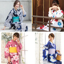 Women exported to Japan cotton multi-color orthodox waist folding wear kimono bathrobe personalized clothes clearance promotion