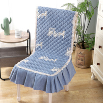 Dining table chair cover Dining chair cushion set Four-season bottom universal non-slip Restaurant one-piece chair cover Chair cushion stool cover cover