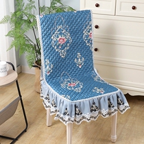 Chair cover Cushion backrest One-piece home Nordic dining chair cover thickened non-slip one-piece chair cushion Chair cover