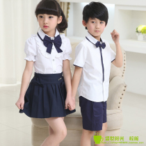 British College style Primary school summer uniform Male and female Secondary school children Childrens garden uniform School uniform White shirt suit Class uniform Uniform