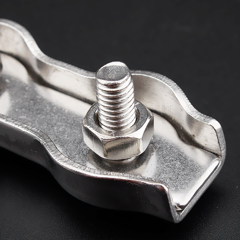 火牛304不锈钢钢丝绳夹紧夹头装饰夹刹车线绳夹m2m3m4m5m6夹卡头